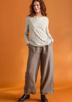 Gudrun Sjödén Pullover & Shirts>Jerseyshirt „Helga“ aus Lyocell/Elasthan Feder-gemustert