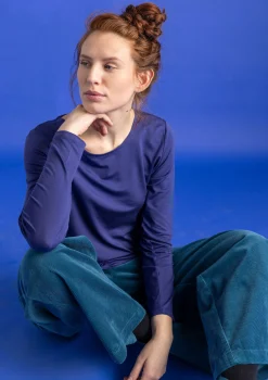 Gudrun Sjödén Pullover & Shirts>Jerseyshirt „Helga“ aus Lyocell/Elasthan Veilchen