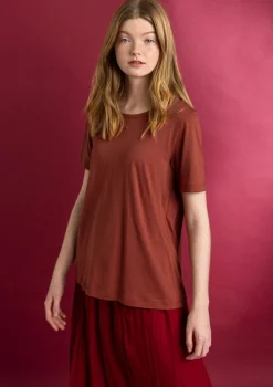 Gudrun Sjödén Pullover & Shirts>Jerseyshirt „Tyra“ aus Bio-Baumwolle/Modal Rost