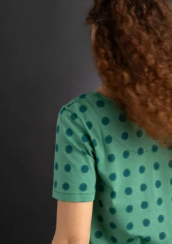 Gudrun Sjödén Pullover & Shirts>Jerseyshirt „Tyra“ aus Bio-Baumwolle/Modal Malachit-gemustert