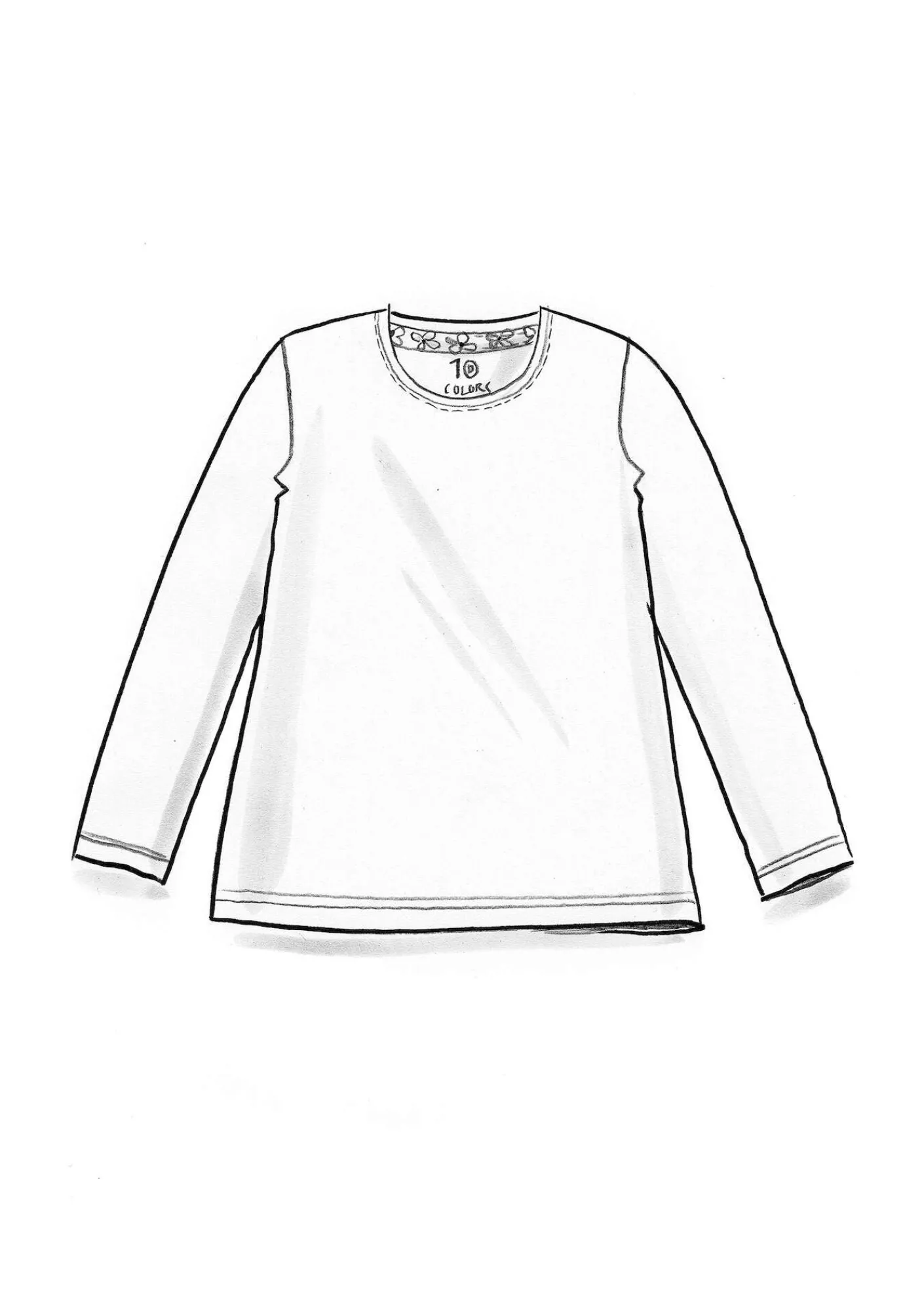 Gudrun Sjödén Pullover & Shirts>Jerseyshirt „Ylva“ aus Bio-Baumwolle/Elasthan Hellpetrol