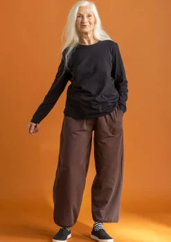 Gudrun Sjödén Pullover & Shirts>Jerseyshirt „Ylva“ aus Bio-Baumwolle/Elasthan Schwarz