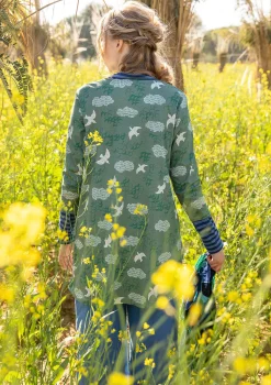 Gudrun Sjödén Tuniken>Jerseytunika „Flyttfågel“ aus Bio-Baumwolle Meeresgrün