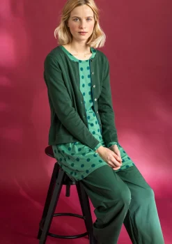 Gudrun Sjödén Tuniken>Jerseytunika „Tyra“ aus Bio-Baumwolle/Modal Malachit-gemustert