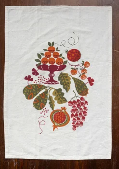 Gudrun Sjödén Küche & Esszimmer|Heimtextilien>Küchentuch „Fruits“ aus Bio-Baumwolle Tomate