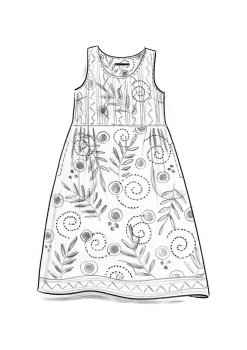 Gudrun Sjödén Kleider>Kleid „Embla“ aus Bio-Baumwollgewebe Aprikose