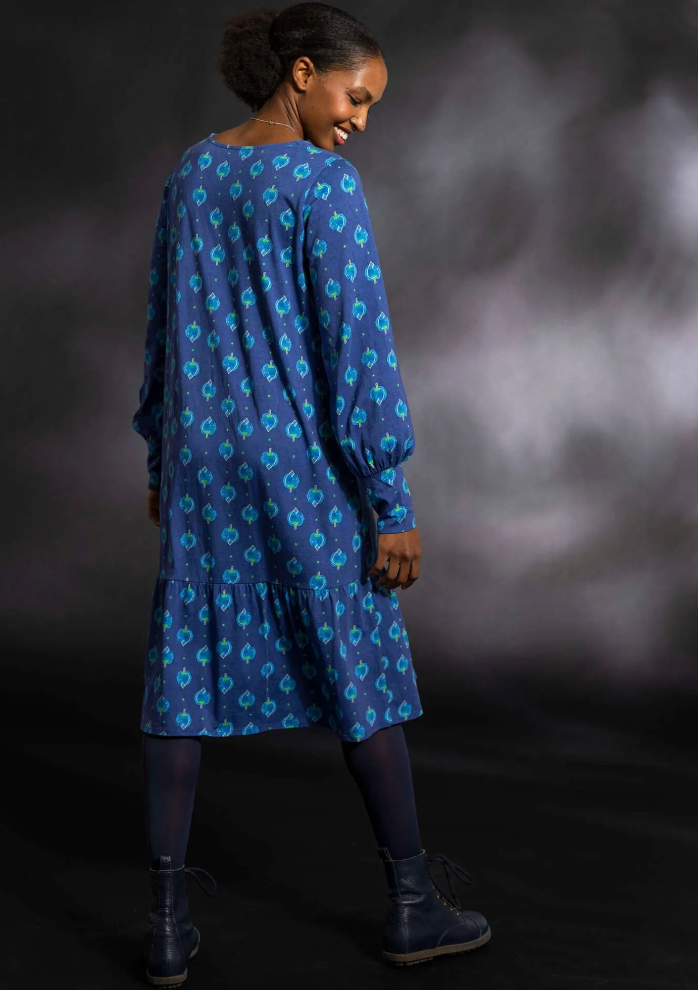 Gudrun Sjödén Kleider>Kleid „Katmandu“ aus Bio-Baumwolle/Modal Lupine