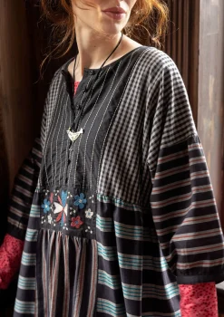 Gudrun Sjödén Kleider>Kleid „Sofia“ aus Bio-Baumwollgewebe Schwarz