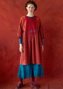 Gudrun Sjödén Kleider>Kleid „Sofia“ aus Bio-Baumwollgewebe Krapprot