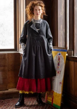 Gudrun Sjödén Kleider>Kleid „Wanja“ aus Bio-Baumwollgewebe Schwarz