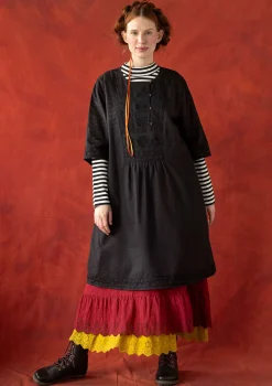 Gudrun Sjödén Kleider>Kleid „Wanja“ aus Bio-Baumwollgewebe Schwarz