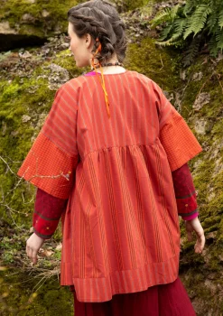 Gudrun Sjödén Blusen>Künstlerbluse „Sofia“ aus Bio-Baumwolle Krapprot