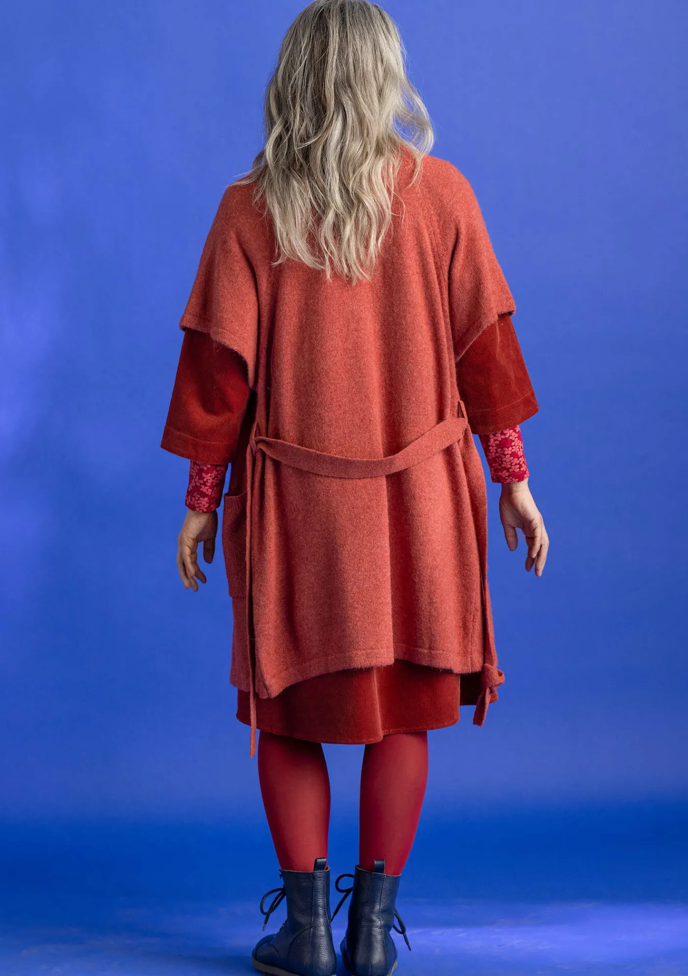 Gudrun Sjödén Strickjacken>Langstrickjacke aus Alpakagemisch Feige-melange