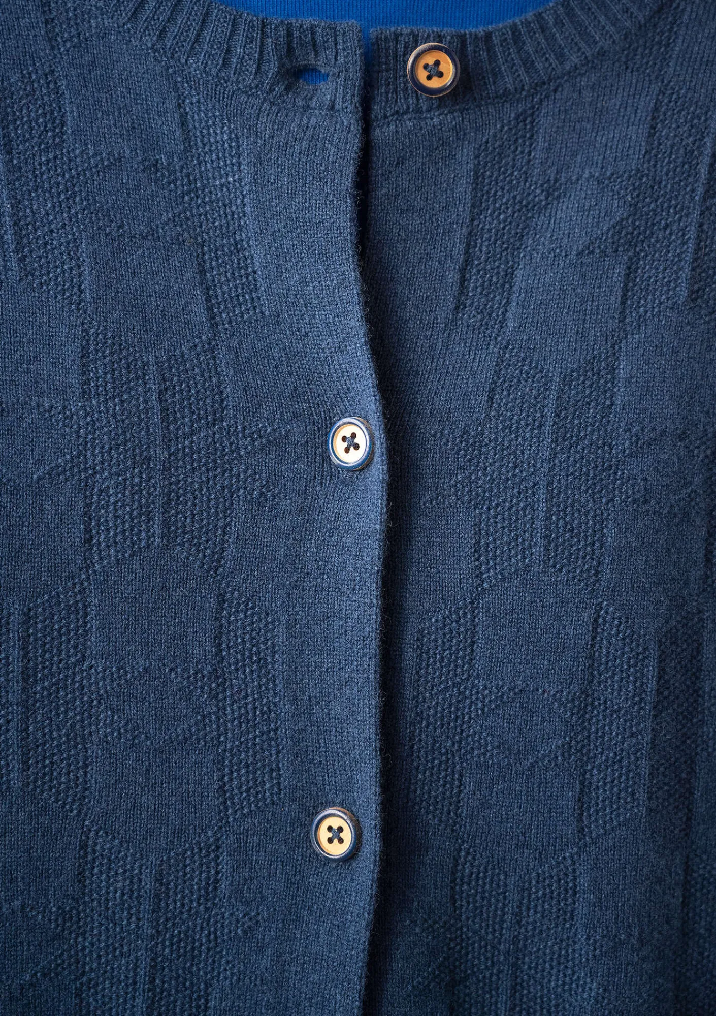 Gudrun Sjödén Strickjacken>Langstrickjacke „Capella“ aus Lammwolle Indigo