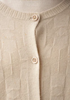 Gudrun Sjödén Strickjacken>Langstrickjacke „Capella“ aus Lammwolle Feder-genoppt