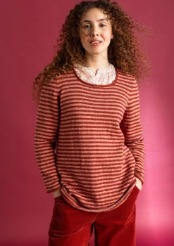 Gudrun Sjödén Pullover & Shirts>Lieblingspullover aus Bio-Baumwolle Rost-dunkellilie