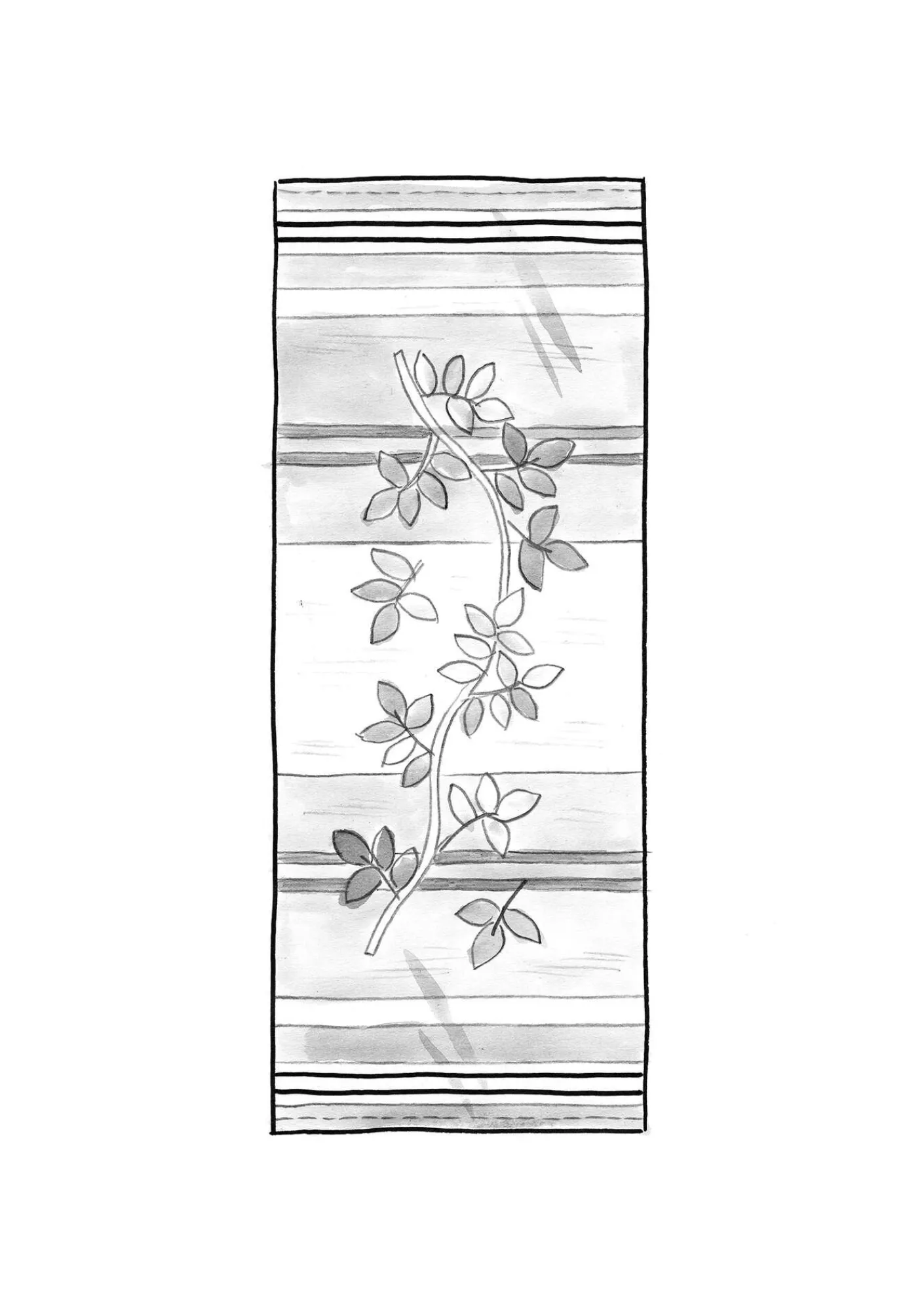 Gudrun Sjödén Teppiche|Heimtextilien>Läufer „Leaves“ aus Bio-Baumwolle Koriander