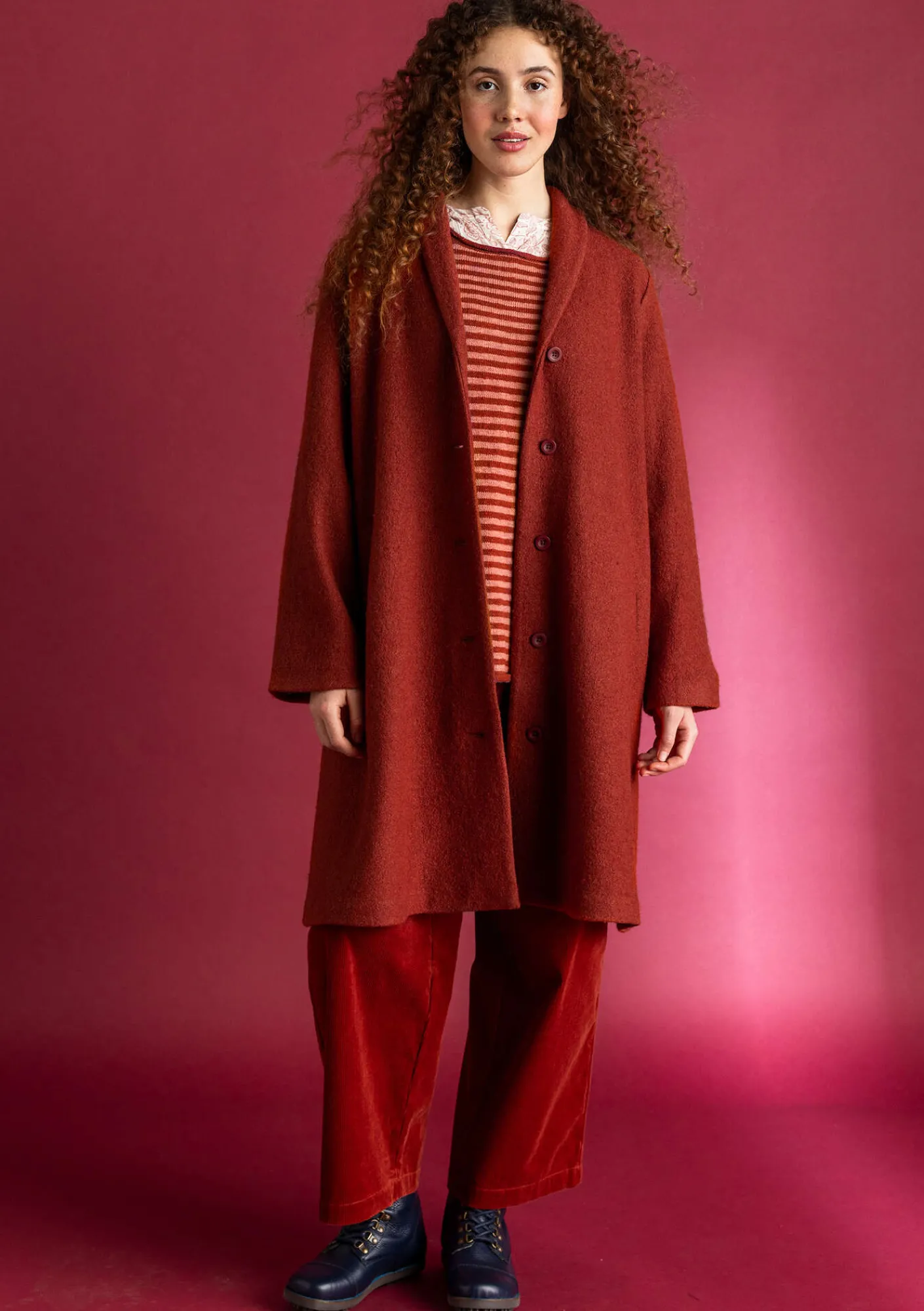 Gudrun Sjödén Jacken & Mäntel>Mantel aus Wollgemisch Rost