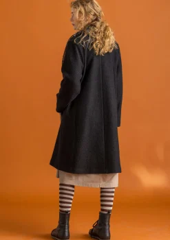 Gudrun Sjödén Jacken & Mäntel>Mantel aus Wollgemisch Schwarz