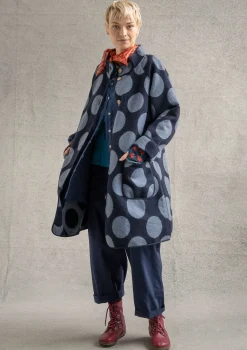 Gudrun Sjödén Jacken & Mäntel>Mantel „Stone“ aus Wollmischgewebe Tinte