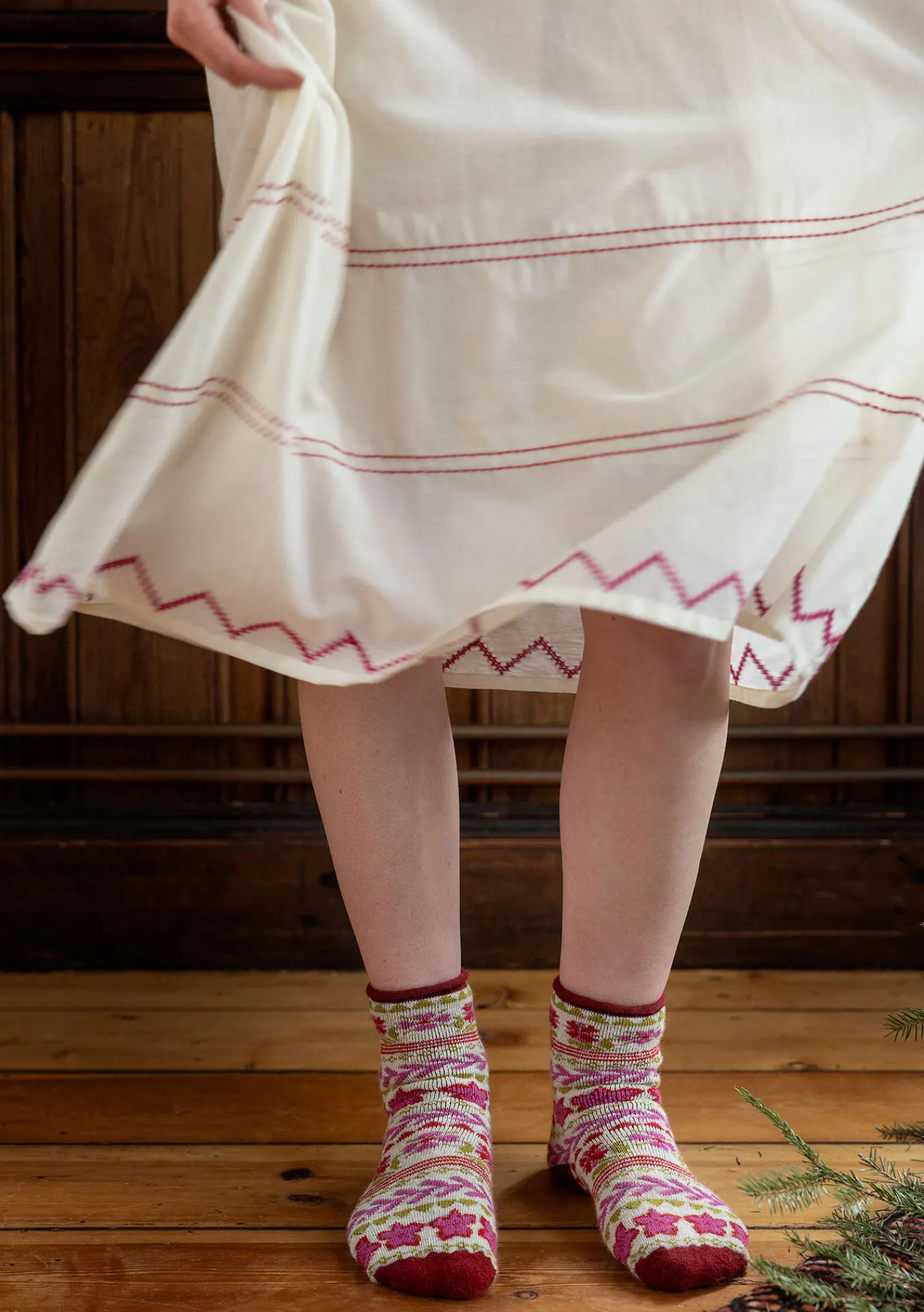 Gudrun Sjödén Wäsche & Loungewear>Nachthemd „Twinkle“ aus Bio-Baumwolle Halbgebleicht