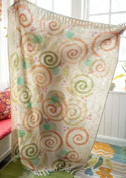 Gudrun Sjödén Schlafzimmer Deko|Heimtextilien>Plaid „Cumulus“ aus Bio-Baumwolle Hellsand