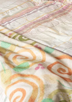 Gudrun Sjödén Schlafzimmer Deko|Heimtextilien>Plaid „Cumulus“ aus Bio-Baumwolle Hellsand