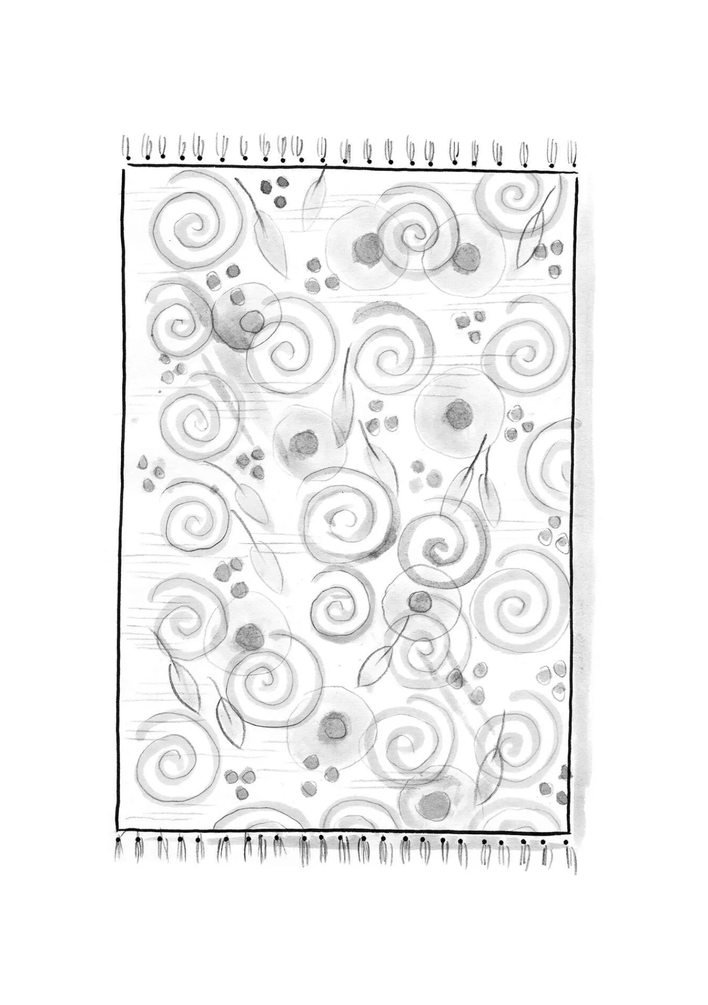 Gudrun Sjödén Schlafzimmer Deko|Heimtextilien>Plaid „Cumulus“ aus Bio-Baumwolle Vergissmeinnicht