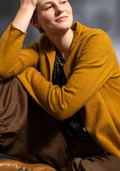 Gudrun Sjödén Hosen>Pluderhose aus Bio-Baumwollgewebe Messing