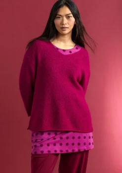 Gudrun Sjödén Pullover & Shirts>Pullover aus Alpakagemisch Alpenveilchen-melange