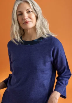 Gudrun Sjödén Pullover & Shirts>Pullover aus Bio-Wolle Veilchen