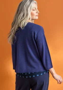 Gudrun Sjödén Pullover & Shirts>Pullover aus Bio-Wolle Veilchen