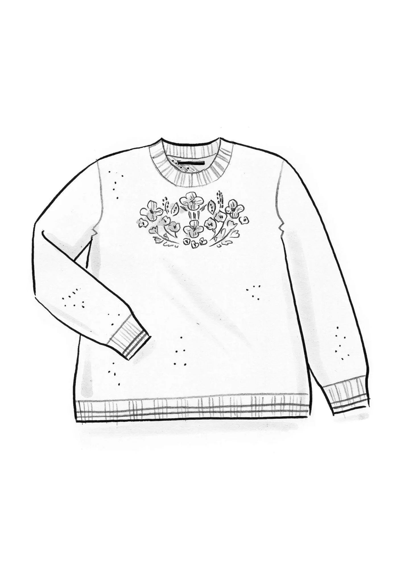 Gudrun Sjödén Pullover & Shirts>Pullover „Emelia“ aus Recycling-Wolle Dunkelaschgrau