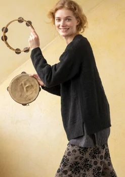 Gudrun Sjödén Pullover & Shirts>Pullover „Vega“ aus Lammwolle Schwarz