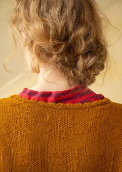 Gudrun Sjödén Pullover & Shirts>Pullover „Vega“ aus Lammwolle Senf-melange