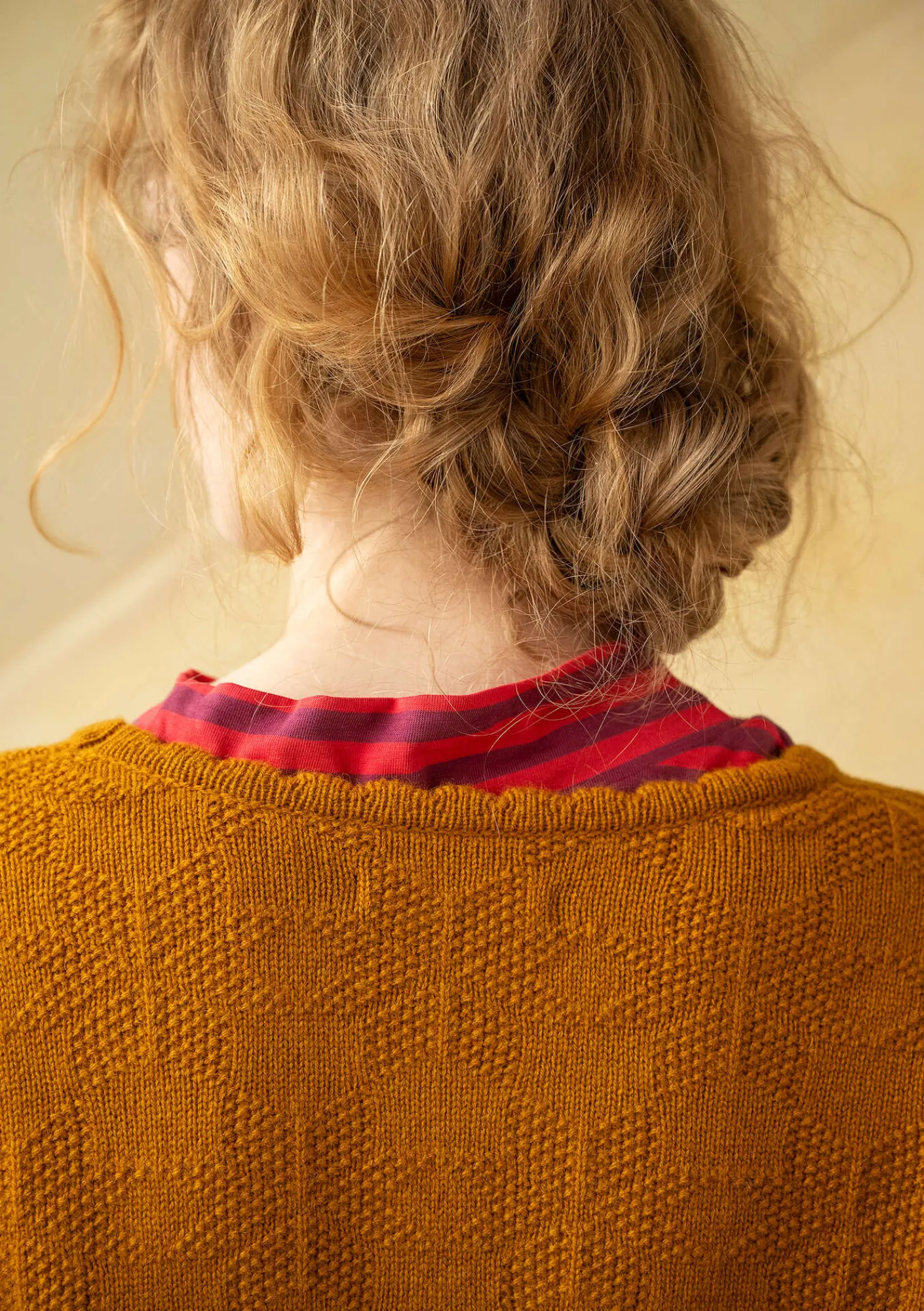 Gudrun Sjödén Pullover & Shirts>Pullover „Vega“ aus Lammwolle Senf-melange