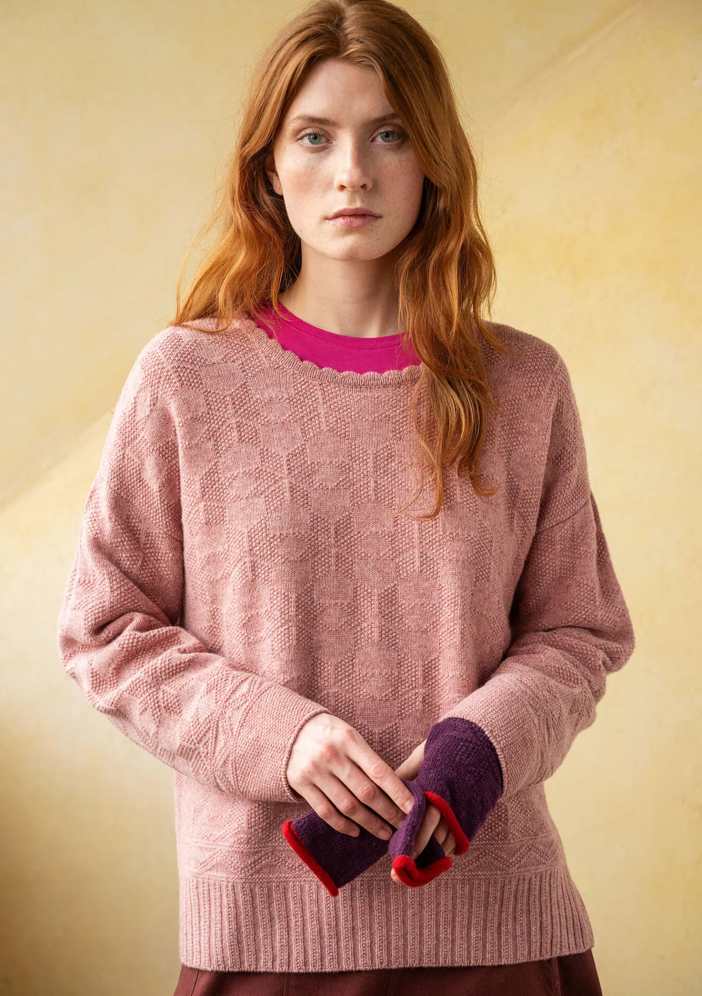 Gudrun Sjödén Pullover & Shirts>Pullover „Vega“ aus Lammwolle Aschrosa-melange