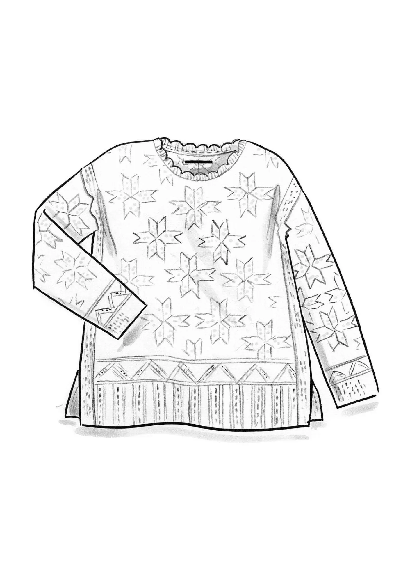 Gudrun Sjödén Pullover & Shirts>Pullover „Vega“ aus Lammwolle Aschrosa-melange