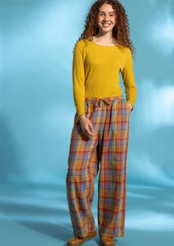 Gudrun Sjödén Hosen>Pyjamahose „Skagen“ aus Bio-Baumwollgewebe Gebranntesiena