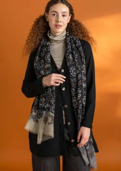 Gudrun Sjödén Accessoires>Schal „Astrid“ aus Wolle Schwarz