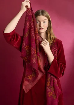 Gudrun Sjödén Accessoires>Schal „Astrid“ aus Wolle Granatapfel