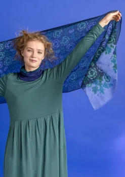 Gudrun Sjödén Accessoires>Schal „Astrid“ aus Wolle Dunkelindigo