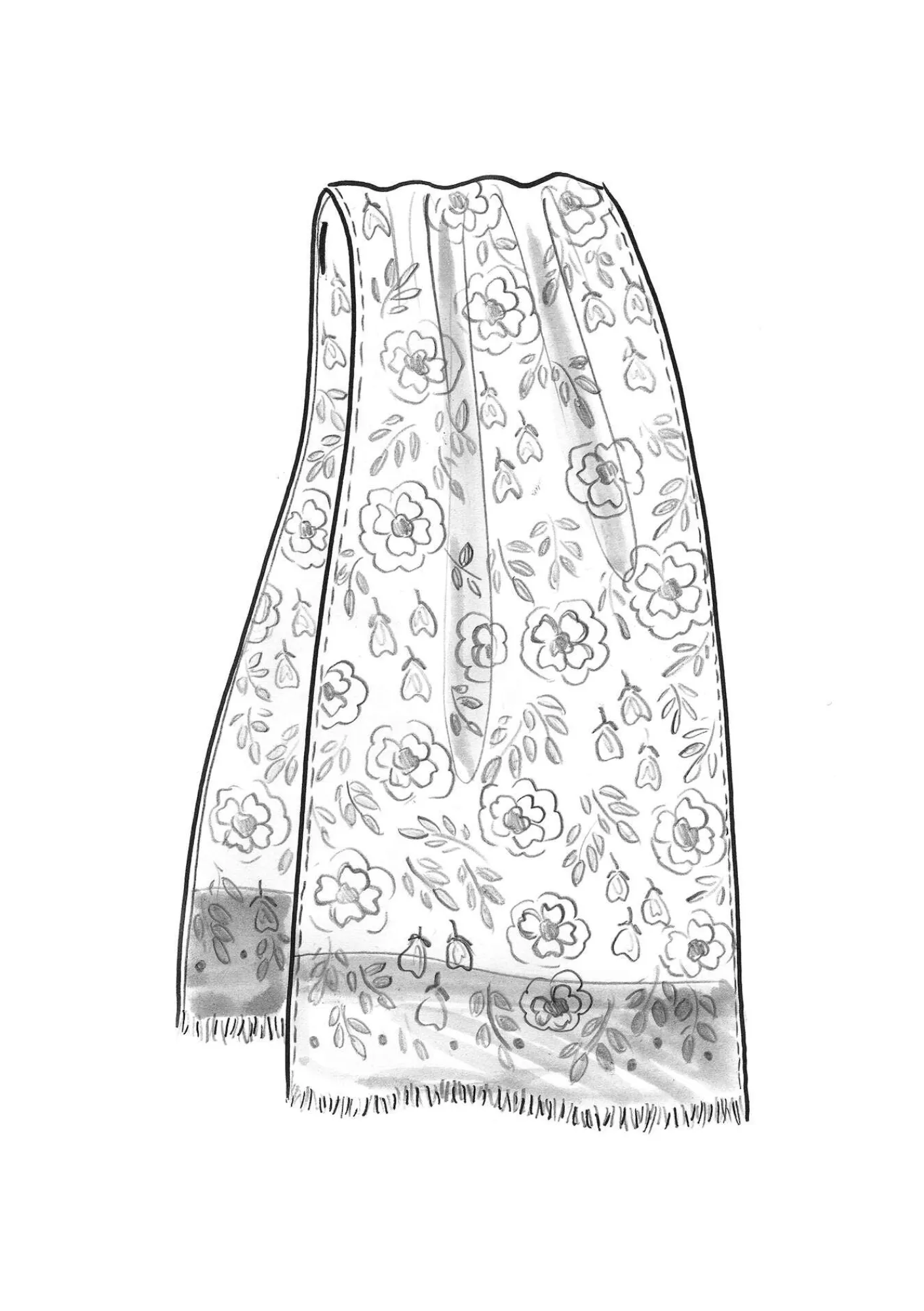 Gudrun Sjödén Accessoires>Schal „Astrid“ aus Wolle Dunkelindigo