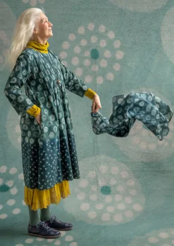 Gudrun Sjödén Accessoires|Schals Und Tücher>Schal „Clay“ aus Bio-Baumwolle Indigogrün