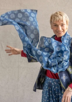 Gudrun Sjödén Accessoires|Schals Und Tücher>Schal „Clay“ aus Bio-Baumwolle Indigo