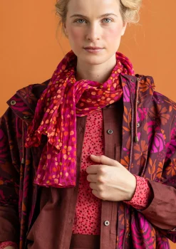 Gudrun Sjödén Accessoires|Schals Und Tücher>Schal „Hedda“ aus Bio-Baumwolle Granatapfel-cerise