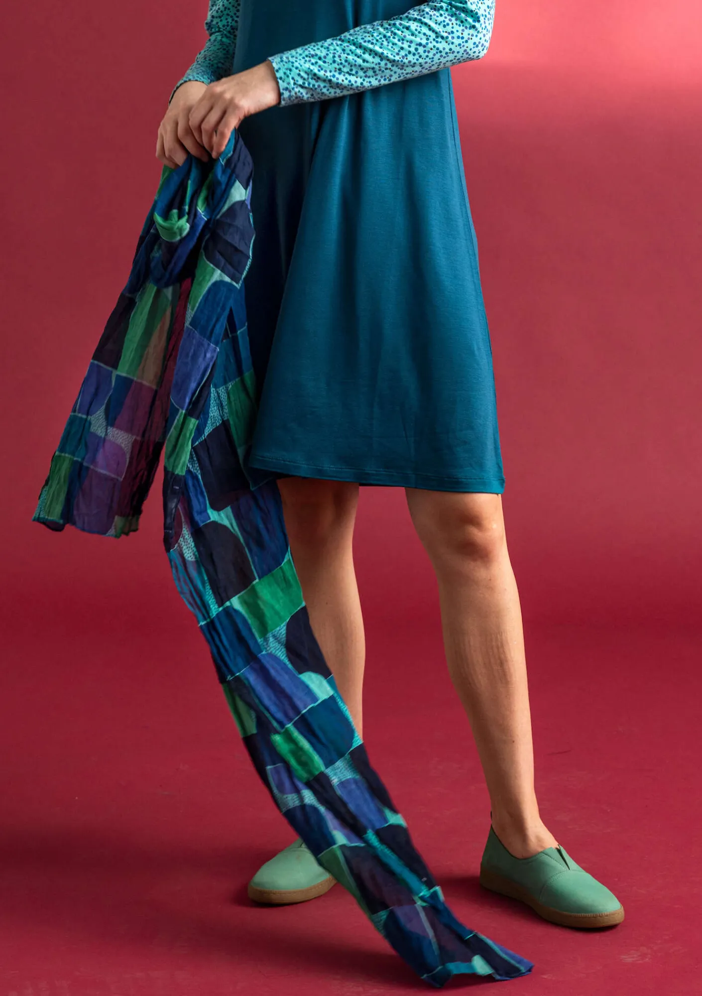 Gudrun Sjödén Accessoires|Schals Und Tücher>Schal „Hedda“ aus Bio-Baumwolle Indigoblau