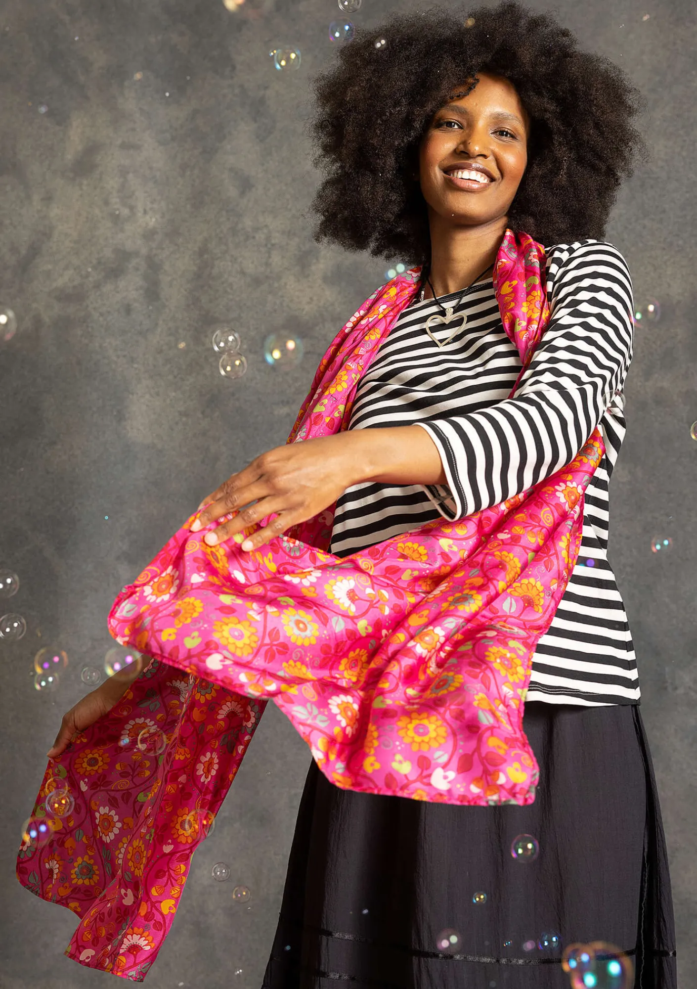 Gudrun Sjödén Accessoires|Schals Und Tücher>Seidenschal „Rupangi“ Hibiskus