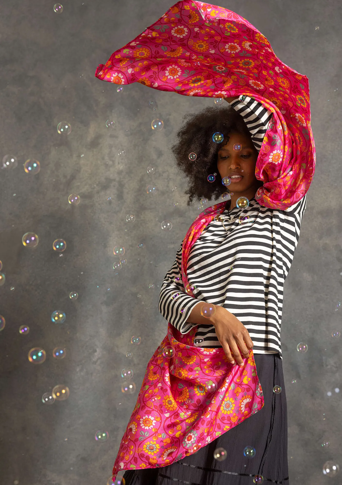 Gudrun Sjödén Accessoires|Schals Und Tücher>Seidenschal „Rupangi“ Hibiskus