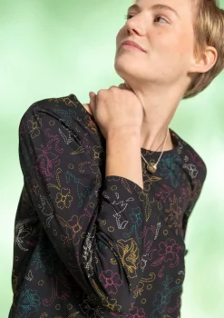 Gudrun Sjödén Pullover & Shirts>Shirt „Carmen“ aus Bio-Baumwolle/Modal Schwarz